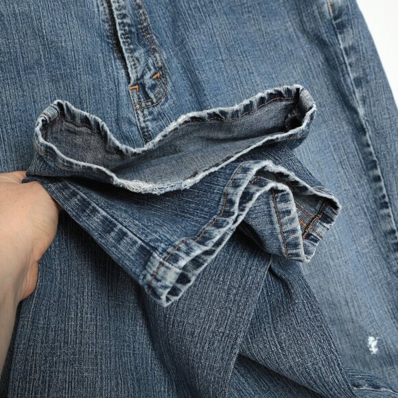 Vintage IKEDA 700 Straight Leg Jeans 90s Y2K Mid Rise Denim Retro Zipper Fly 31 - Picture 14 of 15